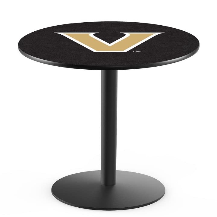 Holland Bar Stool Co. L214-42" Black Wrinkle Vanderbilt Pub Table with 36" Dia. top