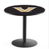 Holland Bar Stool Co. L214-42" Black Wrinkle Vanderbilt Pub Table with 36" Dia. top view 1