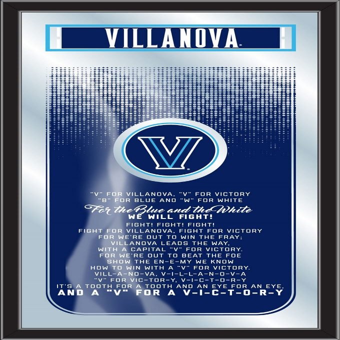 Villanova 26" x 15" Fight Song Mirror by Holland Bar Stool Company