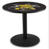 Holland Bar Stool Co. L214-36" Black Wrinkle Wichita State Pub Table with 36" Dia. top view 1