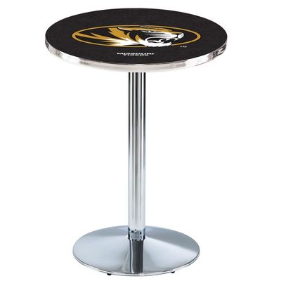 Holland Bar Stool Co. L214-42" Chrome Missouri Pub Table with 36" Dia. top