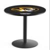Holland Bar Stool Co. L214-36" Black Wrinkle Missouri Pub Table with 36" Dia. top view 1