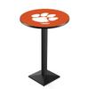 Holland Bar Stool Co. L217-36" Black Wrinkle Clemson Pub Table with 36" Dia. top view 1