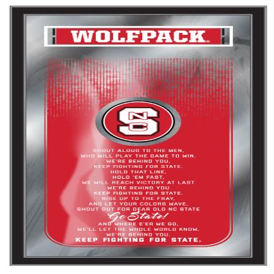 HBS North Carolina State 26" x 15" Fight Song Mirror by Holland Bar Stool Company