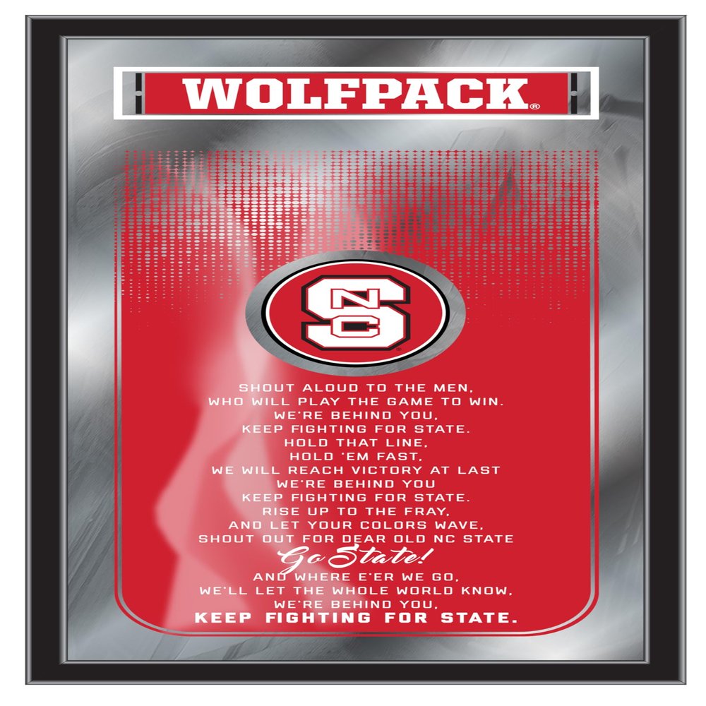 HBS North Carolina State 26" x 15" Fight Song Mirror by Holland Bar Stool Company