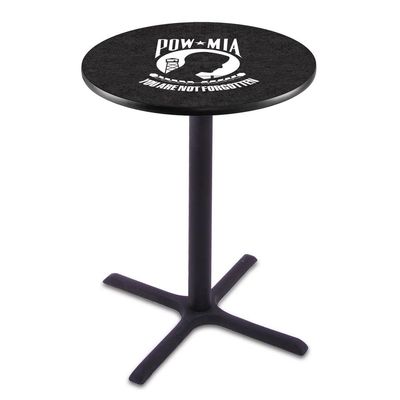 Holland Bar Stool Co. L211-36" Black Wrinkle POW/MIA Pub Table with 36" Dia. top