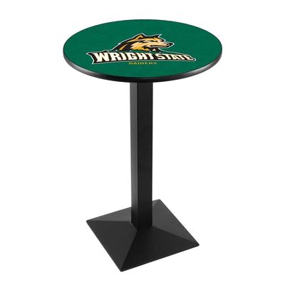 Holland Bar Stool Co. L217-36" Black Wrinkle Wright State Pub Table with 36" Dia. top