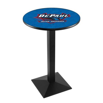 Holland Bar Stool Co. L217-36" Black Wrinkle DePaul Pub Table with 36" Dia. top
