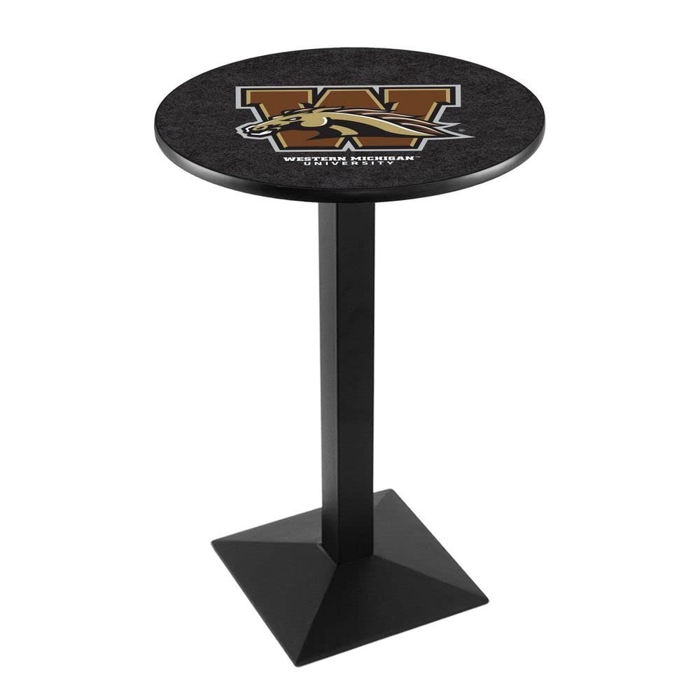 Holland Bar Stool Co. L217-42" Black Wrinkle Western Michigan Pub Table with 36" Dia. top