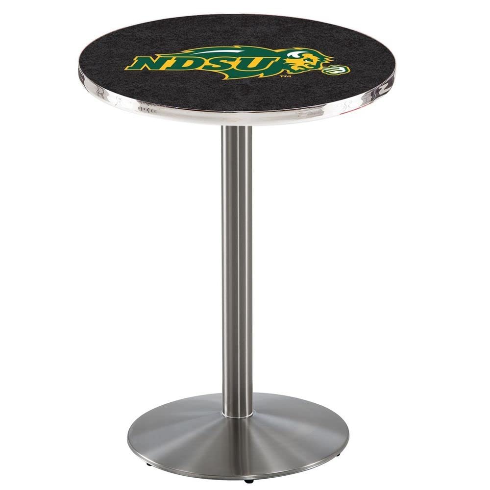 Holland Bar Stool Co. L214-42" Stainless Steel North Dakota State Pub Table with 36" Dia. top
