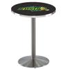 Holland Bar Stool Co. L214-42" Stainless Steel North Dakota State Pub Table with 36" Dia. top view 1