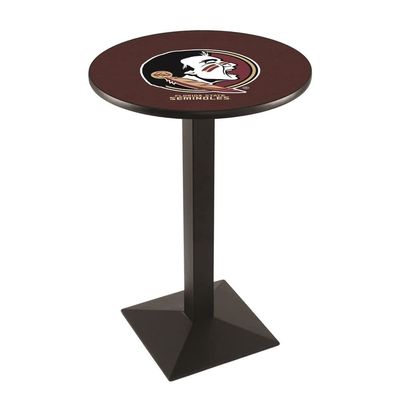 Holland Bar Stool Co. L217-42" Black Wrinkle Florida State (Head) Pub Table with 36" Dia. top