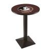 Holland Bar Stool Co. L217-42" Black Wrinkle Florida State (Head) Pub Table with 36" Dia. top view 1