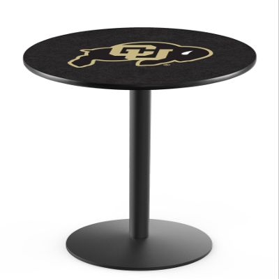 Holland Bar Stool Co. L214-42" Black Wrinkle Colorado Pub Table with 36" Dia. top