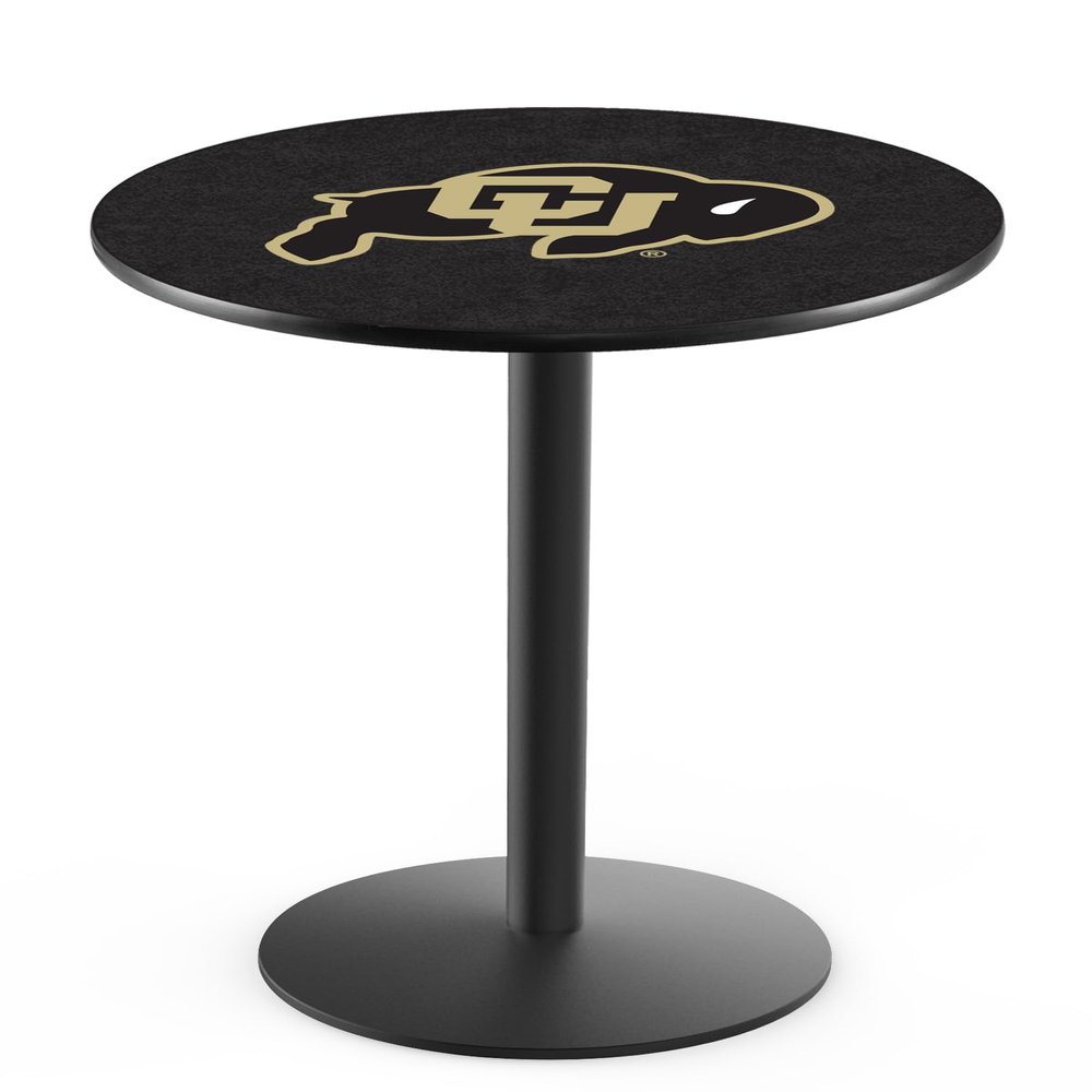 Holland Bar Stool Co. L214-42" Black Wrinkle Colorado Pub Table with 36" Dia. top