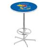 Holland Bar Stool Co. L216-42" Chrome Kansas Pub Table with 36" Dia. top view 1