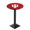 Holland Bar Stool Co. L217-36" Black Wrinkle Indiana Pub Table with 36" Dia. top view 1