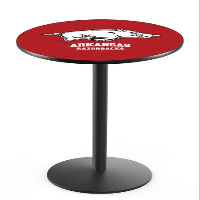 Holland Bar Stool Co. L214-36" Black Wrinkle Arkansas Pub Table with 36" Dia. top