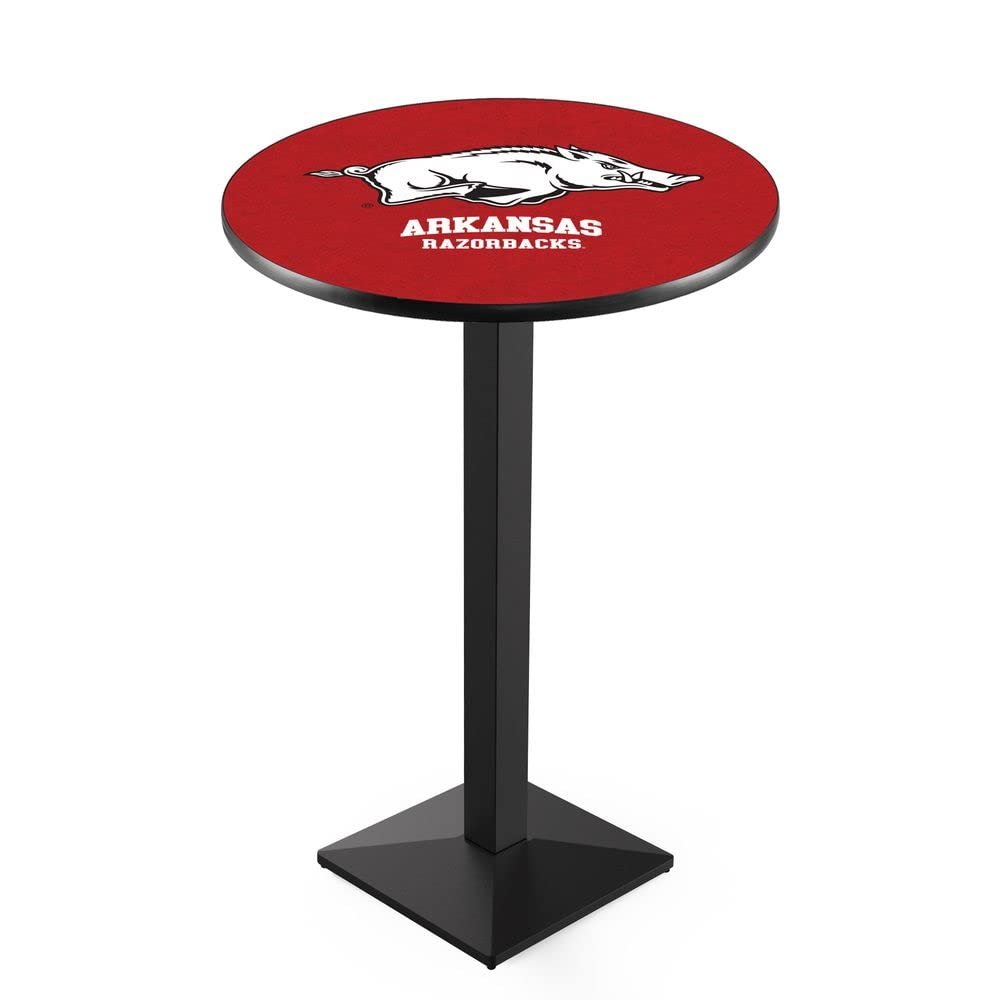 Holland Bar Stool Co. L217-42" Black Wrinkle Arkansas Pub Table with 36" Dia. top