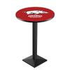 Holland Bar Stool Co. L217-42" Black Wrinkle Arkansas Pub Table with 36" Dia. top view 1