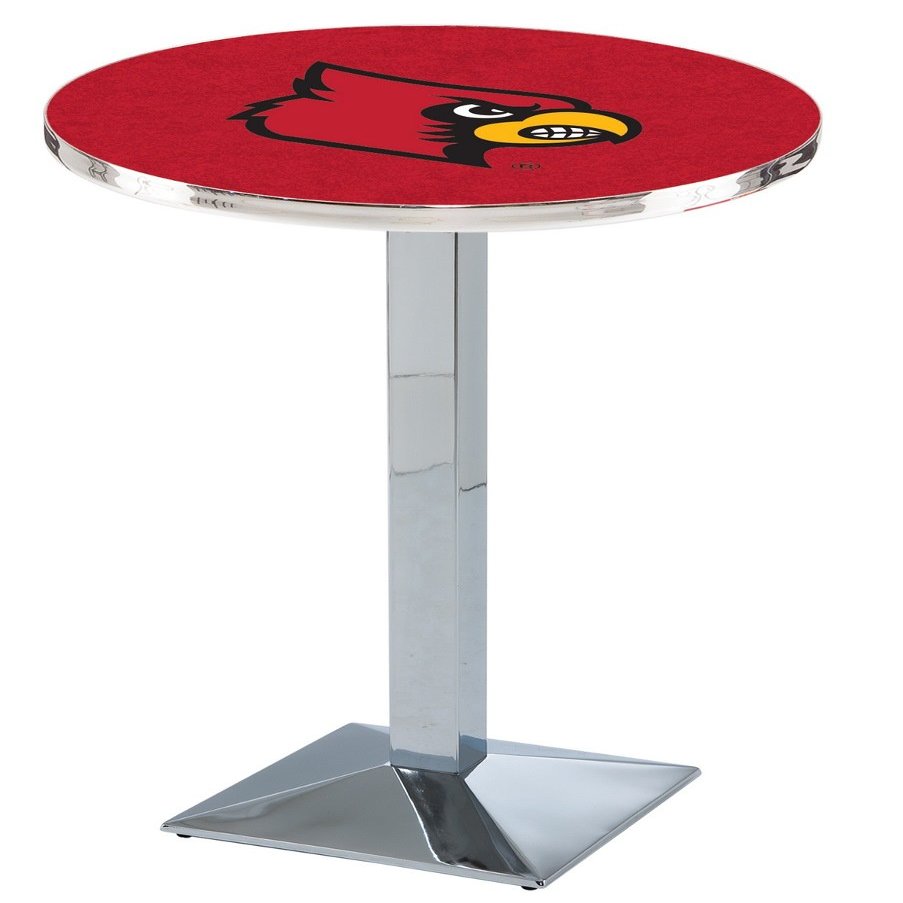 Holland Bar Stool Co. L217-42" Chrome Louisville Pub Table with 36" Dia. top