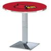 Holland Bar Stool Co. L217-42" Chrome Louisville Pub Table with 36" Dia. top view 1