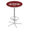 Holland Bar Stool Co. L216-42" Chrome Mississippi State Pub Table with 36" Dia. top view 1