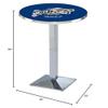 Holland Bar Stool Co. L217-36" Chrome US Naval Academy (Navy) Pub Table with 36" Dia. top view 2