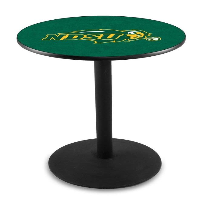 Holland Bar Stool Co. L214-42" Black Wrinkle North Dakota State Pub Table with 36" Dia. top