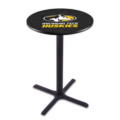 Holland Bar Stool Co. L211-36" Black Wrinkle Michigan Tech Pub Table with 36" Dia. top