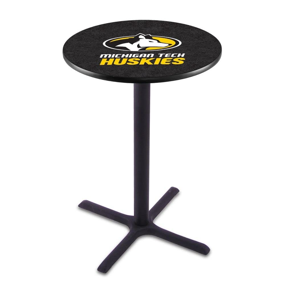 Holland Bar Stool Co. L211-36" Black Wrinkle Michigan Tech Pub Table with 36" Dia. top