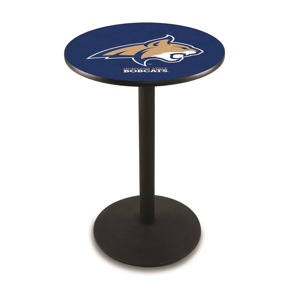 Holland Bar Stool Co. L214-42" Black Wrinkle Montana State Pub Table with 36" Dia. top
