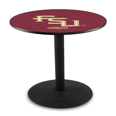 Holland Bar Stool Co. L214-42" Black Wrinkle Florida State (Script) Pub Table with 36" Dia. top