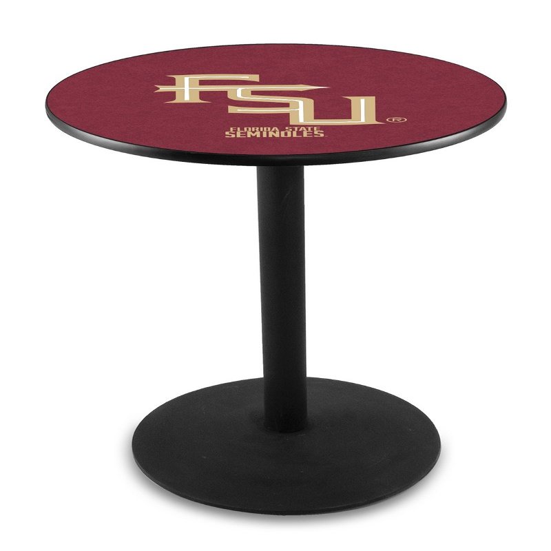 Holland Bar Stool Co. L214-42" Black Wrinkle Florida State (Script) Pub Table with 36" Dia. top