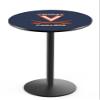Holland Bar Stool Co. L214-36" Black Wrinkle Virginia Pub Table with 36" Dia. top view 1