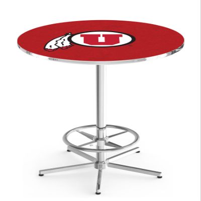 Holland Bar Stool Co. L216-42" Chrome Utah Pub Table with 36" Dia. top