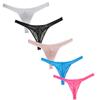 5PCs/Lot Men's Lace Thong Mini Bikini Gay Underwear Holes Jacquard Male T-Back G-String Pants