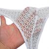 5PCs/Lot Men's Lace Thong Mini Bikini Gay Underwear Holes Jacquard Male T-Back G-String Pants view 3