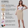 Hybrid & Company Women's Premium Nylon Ponte Stretch High Waist Pencil Suit Skirt Below Knee KSK45002 1073T NW Stone 2X view 4