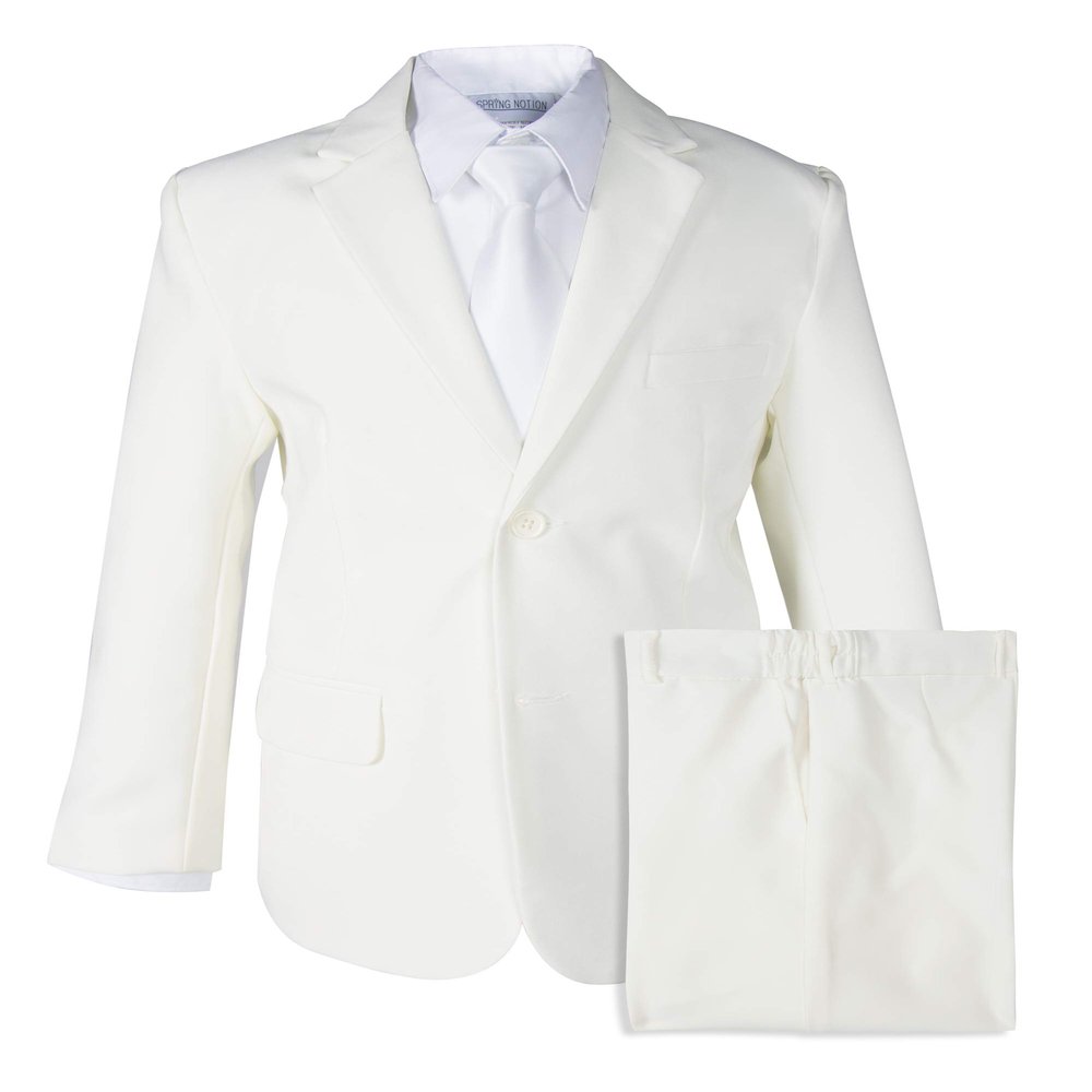 Spring Notion Big Boys' 2 Piece Suit Set 6 Ivory
