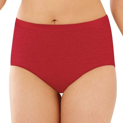Bali Microfiber Soft Seamless Comfort Briefs Red 6/7