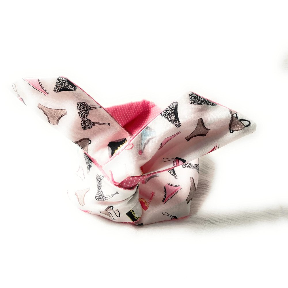 Wired Headband Dolly Bow Breast Cancer Awareness Whimsical Bras And Panties Print Wired Dolly bow Rockabilly Wire Scarf Headband