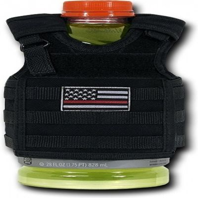 Rapdom Tactical DLX Tactical Mini Vest with Thin Red Line, Black