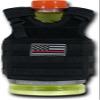 Rapdom Tactical DLX Tactical Mini Vest with Thin Red Line, Black view 1