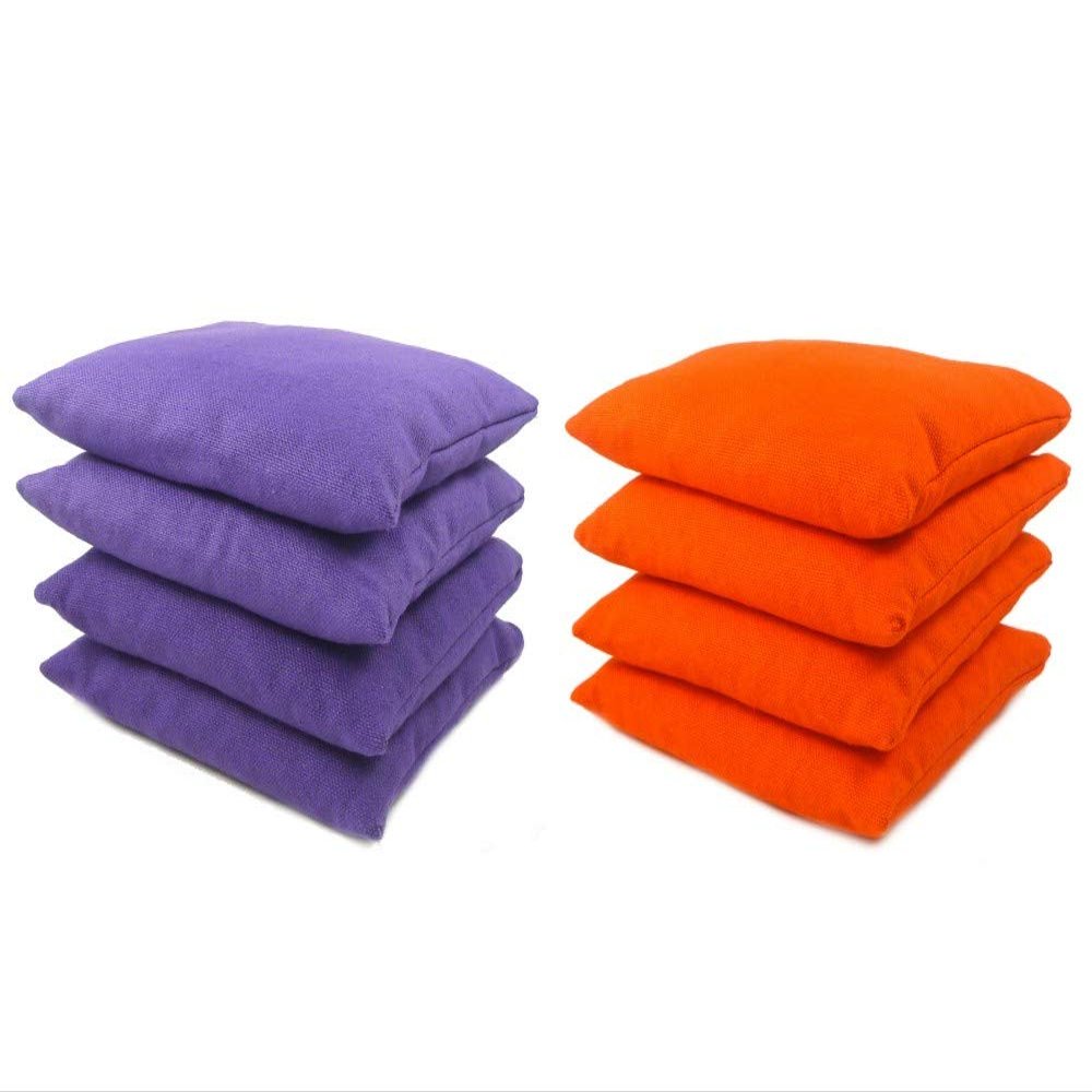 Get Outside Games 8 Classic Series Cornhole Bags  All Weather/Weather Resistant (Purple & Orange)