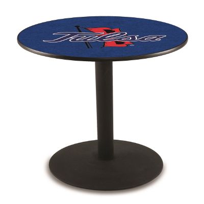Holland Bar Stool Co. L214-42" Black Wrinkle Tulsa Pub Table with 36" Dia. top