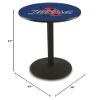 Holland Bar Stool Co. L214-42" Black Wrinkle Tulsa Pub Table with 36" Dia. top view 2
