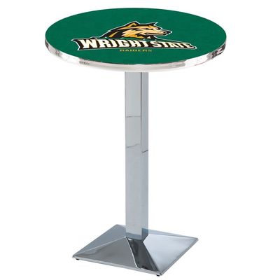 Holland Bar Stool Co. L217-42" Chrome Wright State Pub Table with 36" Dia. top