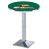 Holland Bar Stool Co. L217-42" Chrome Wright State Pub Table with 36" Dia. top view 1