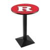 Holland Bar Stool Co. L217-42" Black Wrinkle Rutgers Pub Table with 36" Dia. top view 1